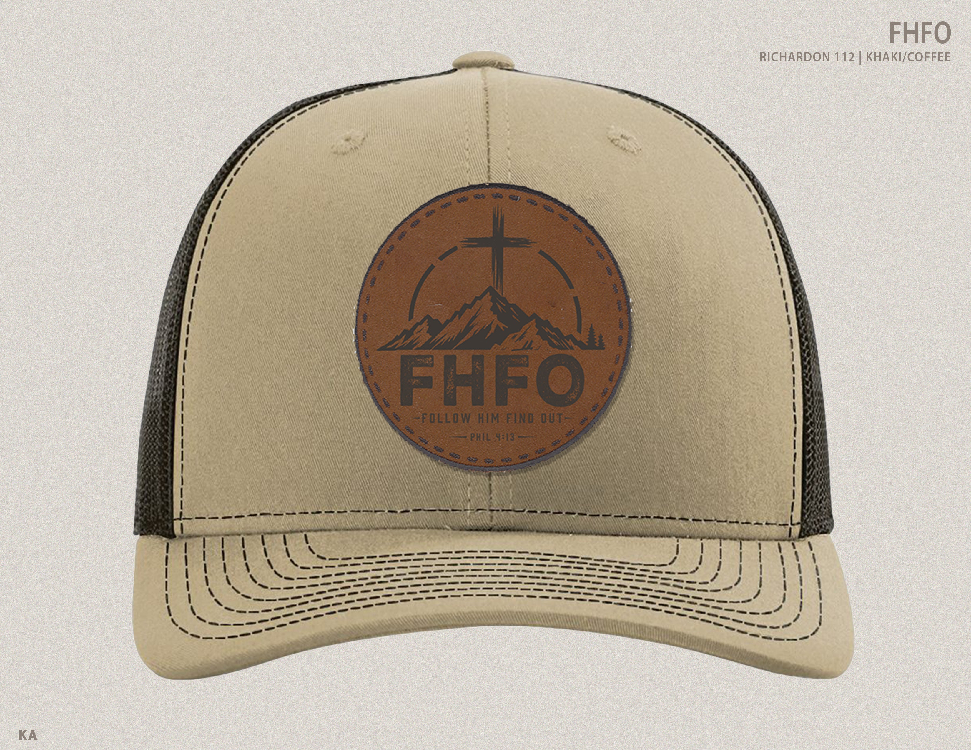 Tan Leather Patch Hat